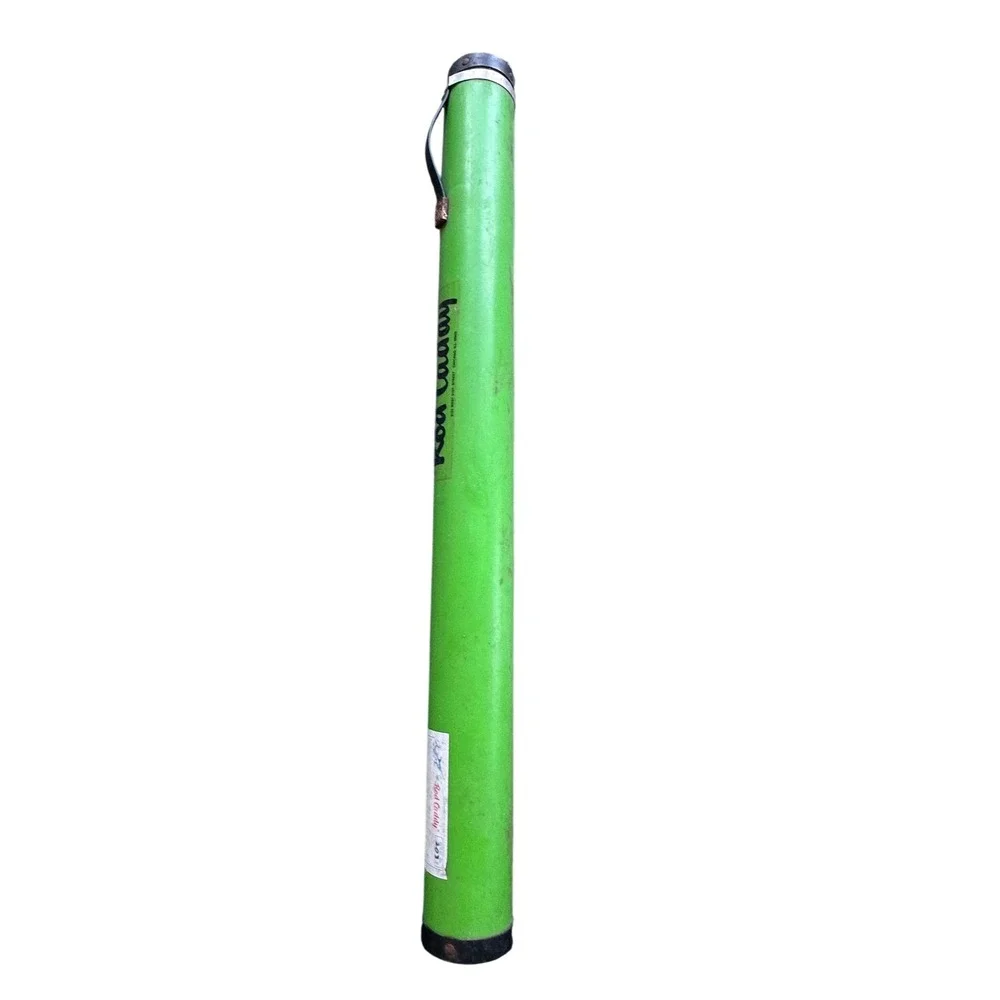 Vintage‎ Rod Caddy Model 203 Fishing Rod Travel Storage Case Tube Green Chicago